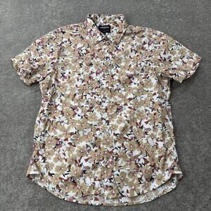 Bonobos Riviera Floral Print Button Up Shirt Mens XL Stretch Short Sleeve Casual